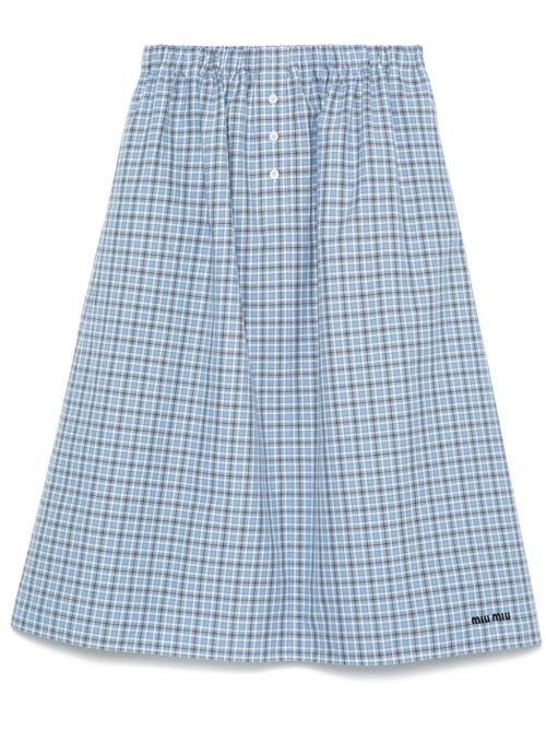 Check Skirt MIU MIU | MG240216MKF0QY6